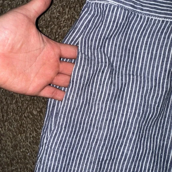 Anthropologie Blue Striped Jumpsuit - Picture 7 of 8